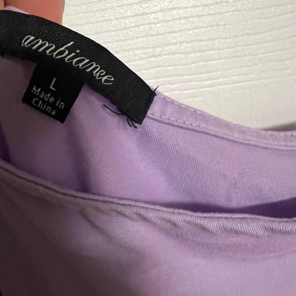 Lavender One Shoulder Ruched Top - Picture 4 of 5